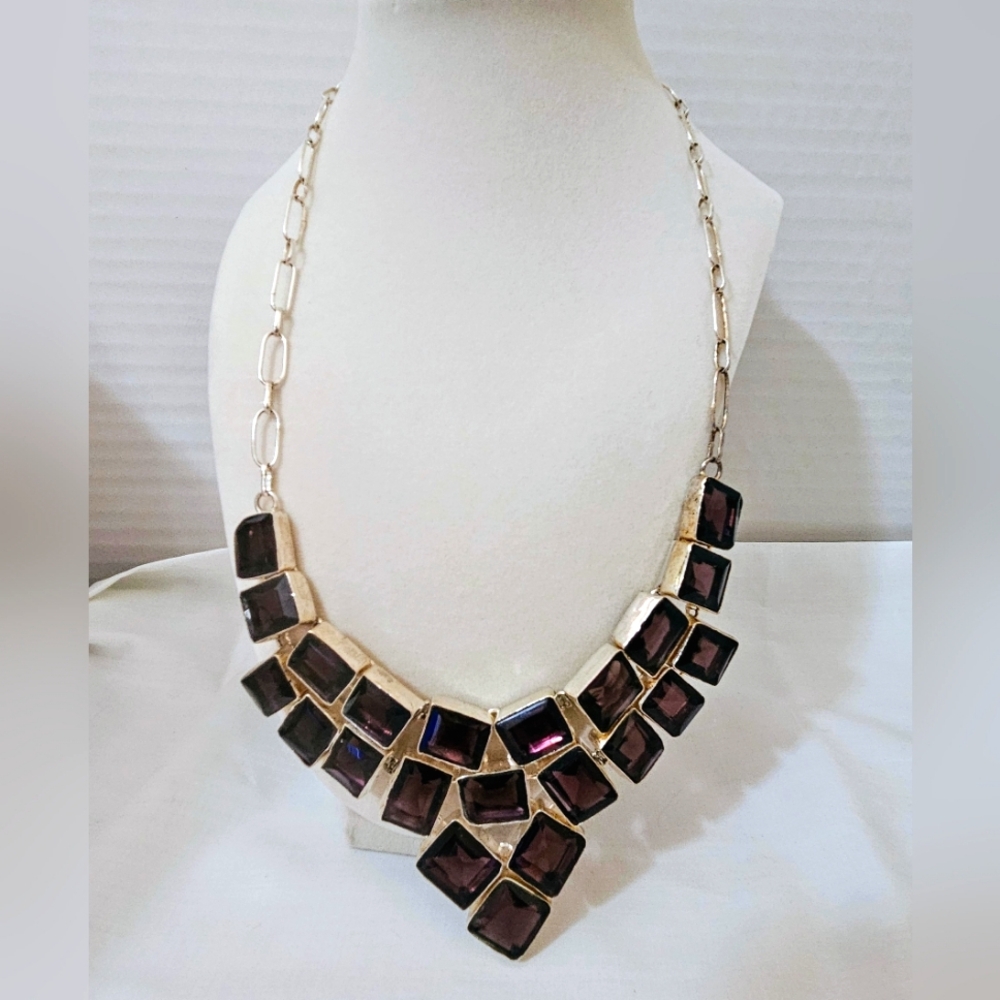 Elegant Amethyst and Sterling Necklace